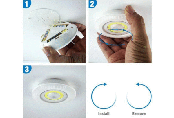 LumiFlash™- Kit de 3 Spots LED Sans Fil avec Télécommande + Piles Duracell OFFERTES ! – Image 4