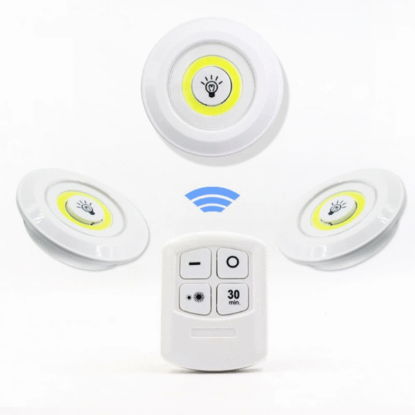 LumiFlash™- Kit de 3 Spots LED Sans Fil avec Télécommande + Piles Duracell OFFERTES ! – Image 6