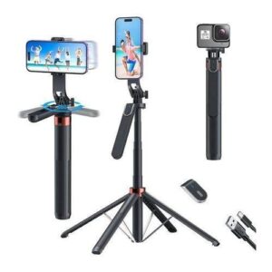 📸 Perche à Selfie Intelligente Q185 – Suivi du visage | Rotation 360° | Stabilisateur