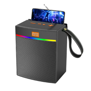 🔊 HM Mini Bluetooth Speaker – Enceinte Bluetooth Portable avec Support Smartphone