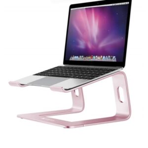 💻 Support Ordinateur Portable Pliable Rose – Réglable & Ergonomique